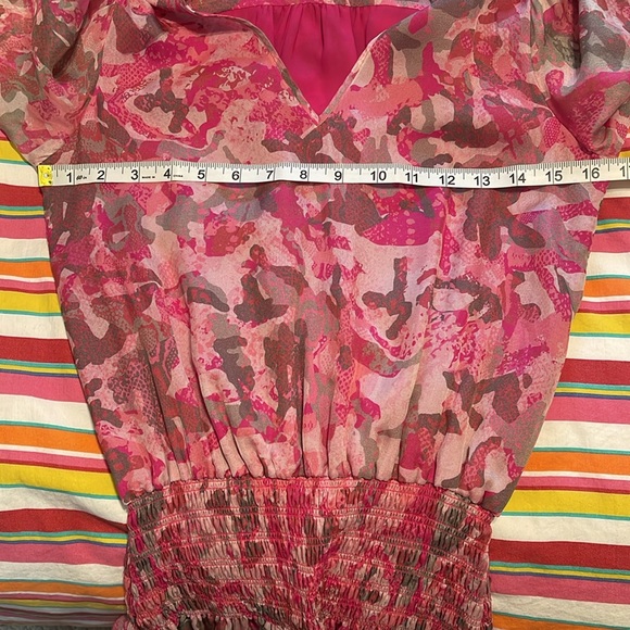 SOLD ON EBAY Ramy Brook Shaw Smocked Mini Dress in Pink Floral size XXS - Picture 8 of 12